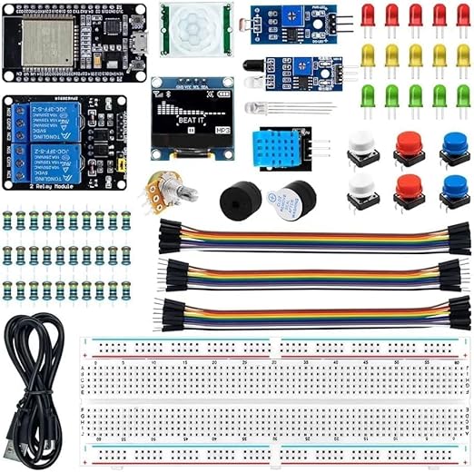 Arduino Uno R3 Starter Kit with RFID & Sensors | Beginner Learning Kit for Robotics, IoT, Programming & DIY Electronics Projects (SMD)